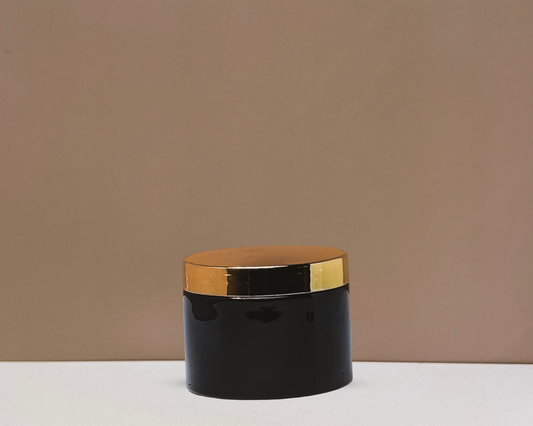 300g Plastic Jar With Gold Electroplated Lid