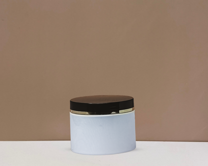 300g Plastic Jar Black Lid With Gold Strip