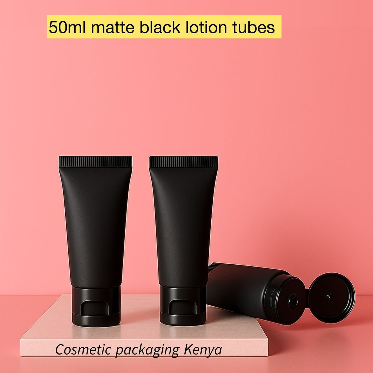 50Ml Matte Black Lotion Tube
