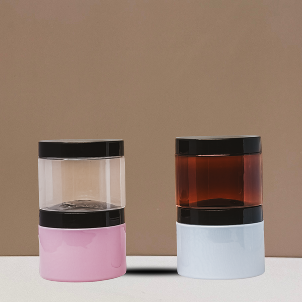 300g Plastic Jar With Black Lid