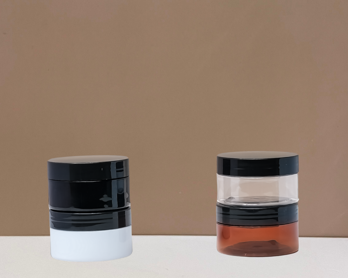 100g Plastic Jar With Black Lid