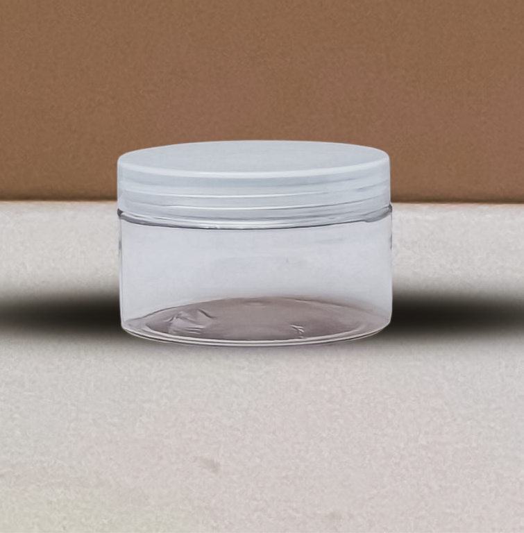 250g Wide Plastic Jar With Clear Lid