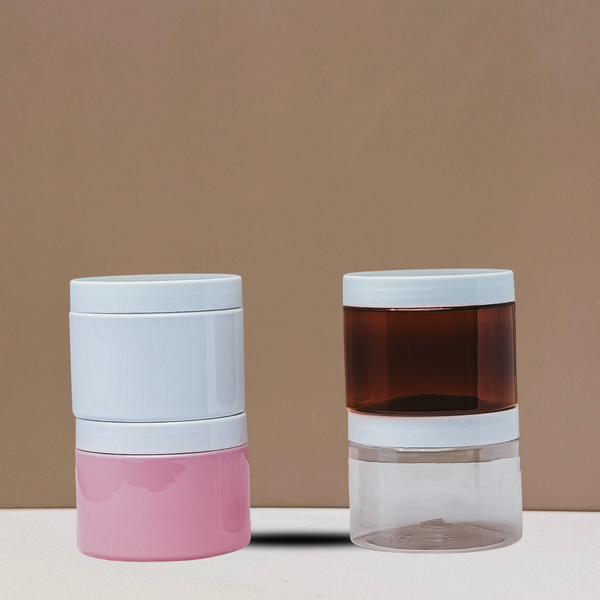 300g Plastic Jar With White Lid