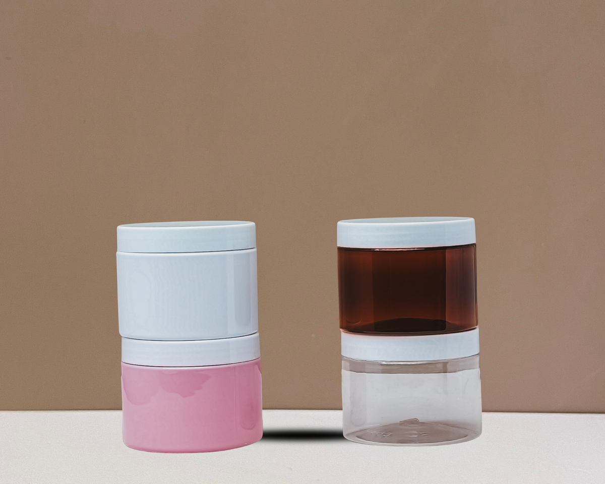 300g Plastic Jar With White Lid
