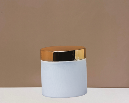 200g Plastic Jar With Gold Electroplated Lid