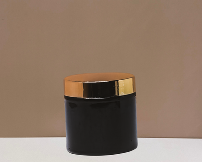 200g Plastic Jar With Gold Electroplated Lid