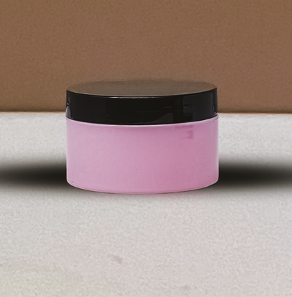 250g Wide Plastic Jar With Black Lid