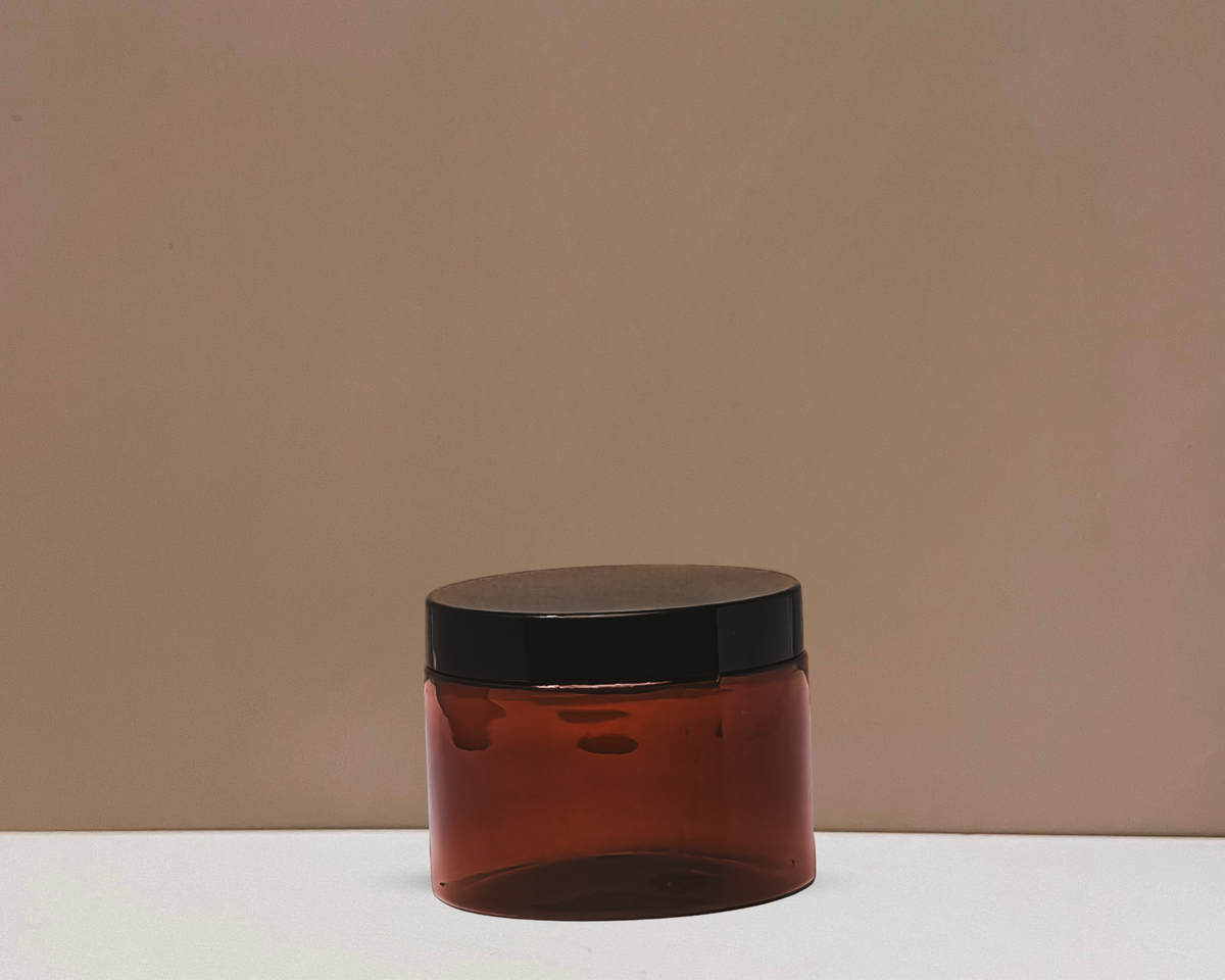 300g Plastic Jar With Black Lid