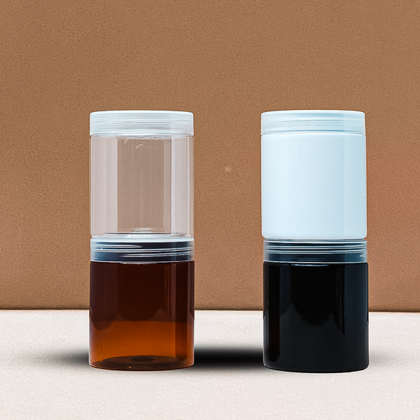 250g Tall Plastic Jar With Clear Lid