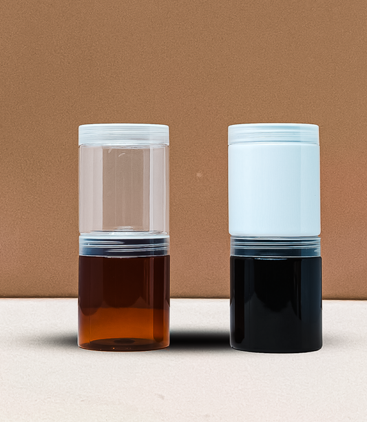 250g Tall Plastic Jar With Clear Lid