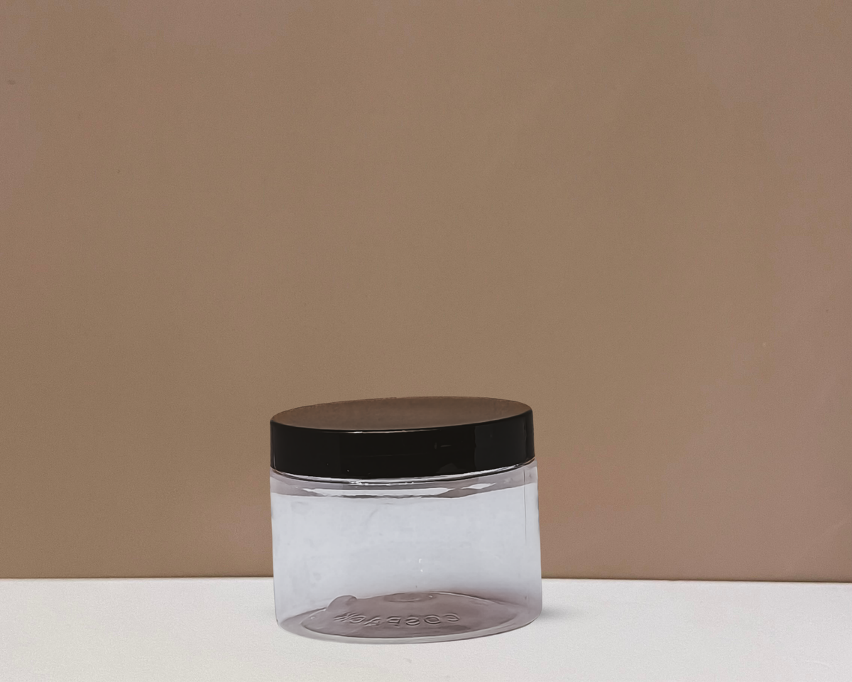 300g Plastic Jar With Black Lid