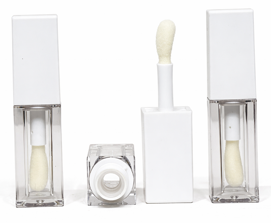 5ml Lip Gloss Tubes with White and Pink Lids