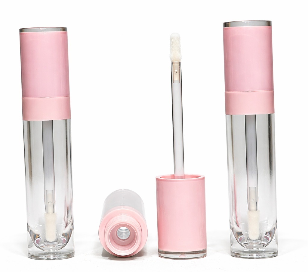 8ml Lip Gloss Tubes with White, Dark Pink, Light Pink Lids