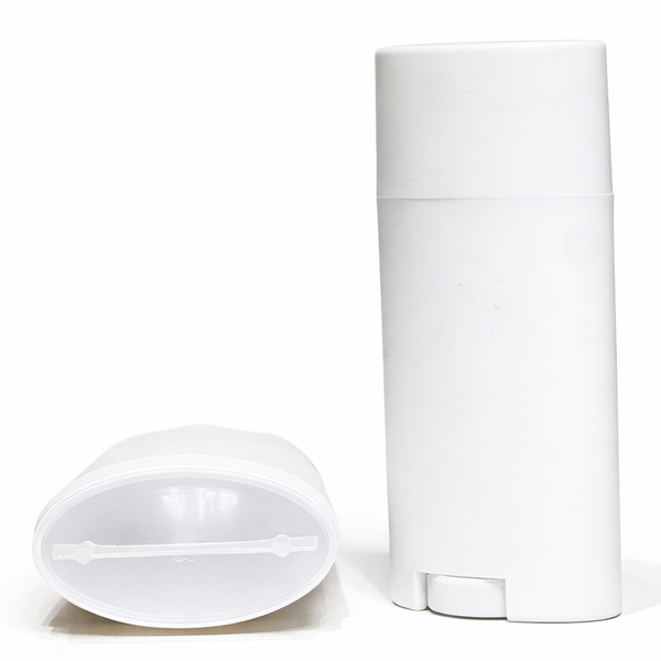 White Deodorant (Flat Round) Bottle
