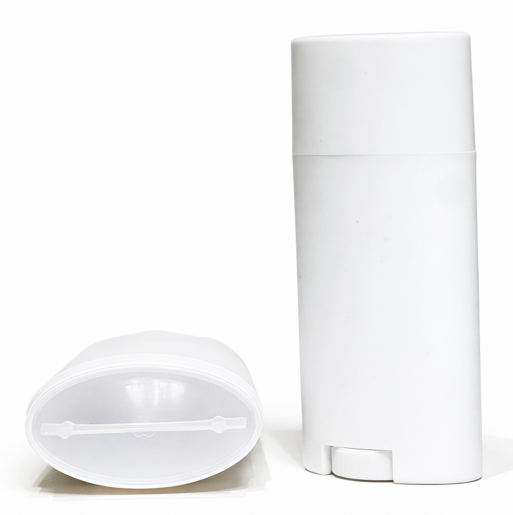 White Deodorant (Flat Round) Bottle