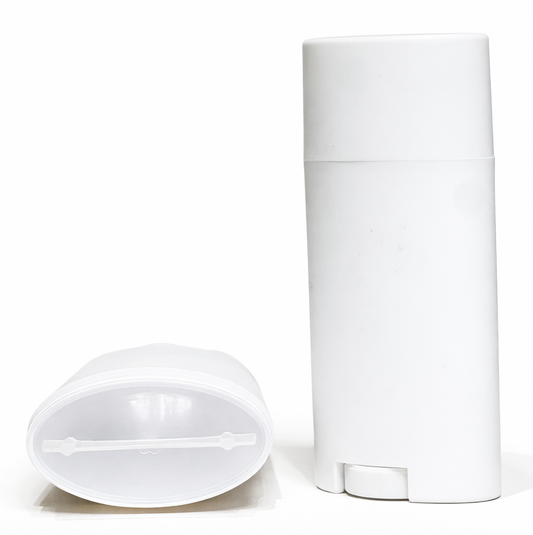 White Deodorant (Flat Round) Bottle
