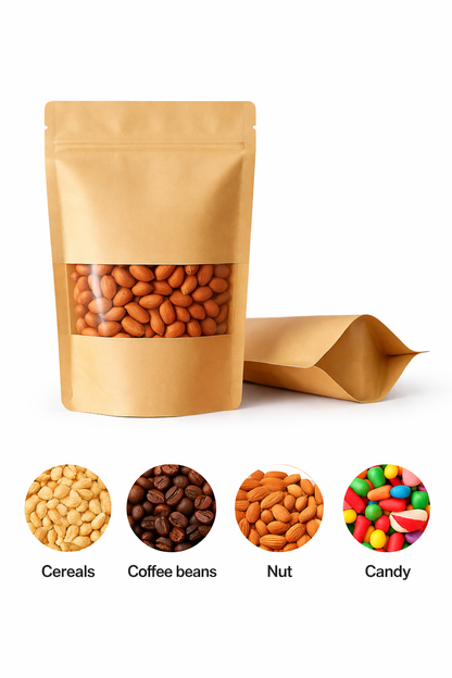 Kraft Paper Ziplock Bag 17cm*24cm (250-500g)