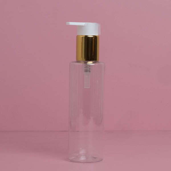 150Ml Pet Bottle With New Gold White Lotion Pump