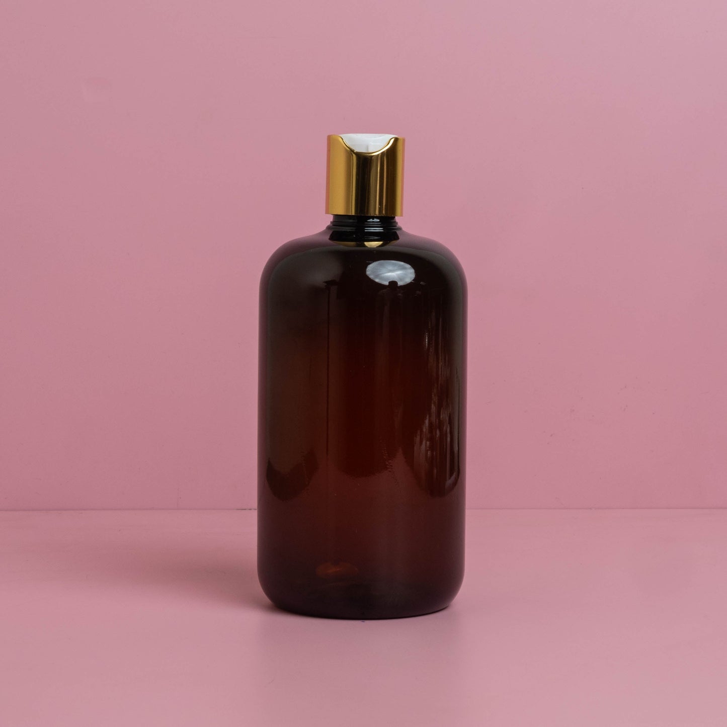 500Ml Short Pet Bottle With Gold Press Cap