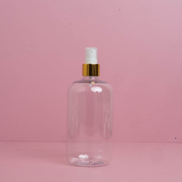 500Ml Short Pet Bottle With Gold Mist Spray