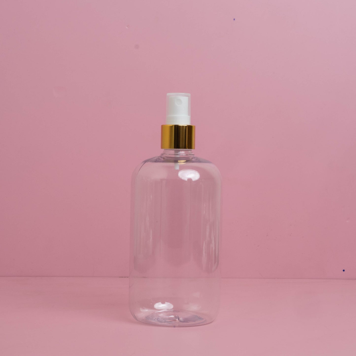 500Ml Short Pet Bottle With Gold Mist Spray