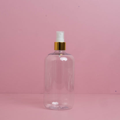 500Ml Short Pet Bottle With Gold Mist Spray