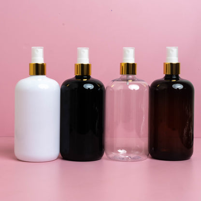 500Ml Short Pet Bottle With Gold Mist Spray