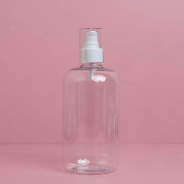 500Ml Short Pet Bottle With White Treatment Pump
