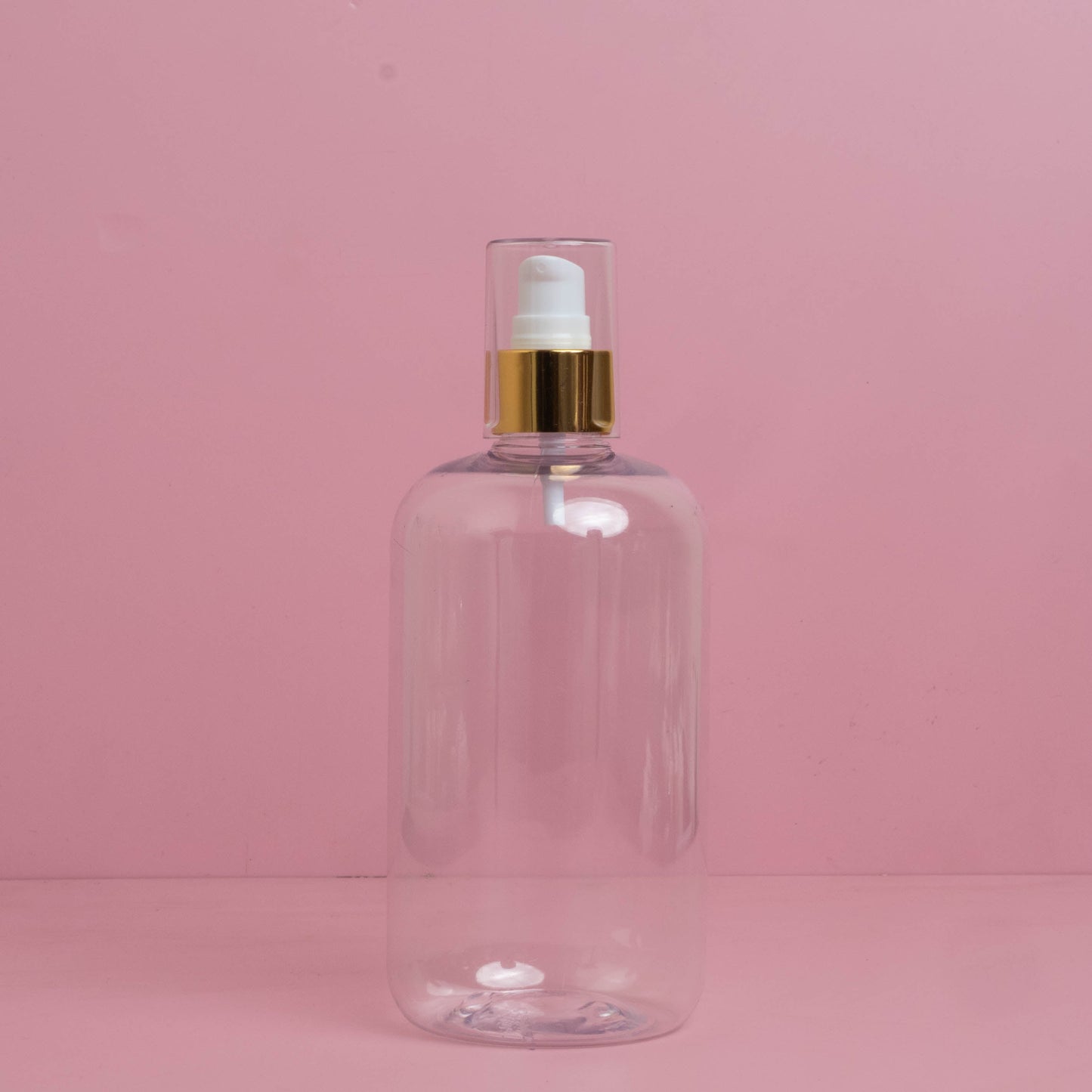 500Ml Short Pet Bottle With Gold Treatment Pump