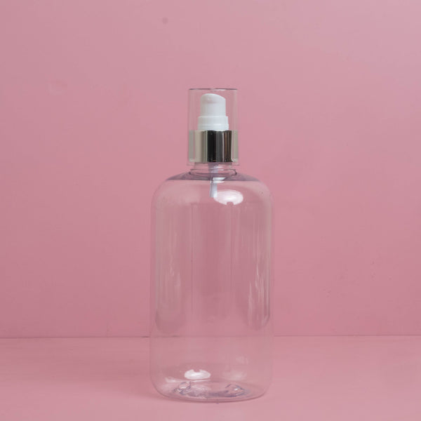 500Ml Short Pet Bottle With Silver Treatment Pump