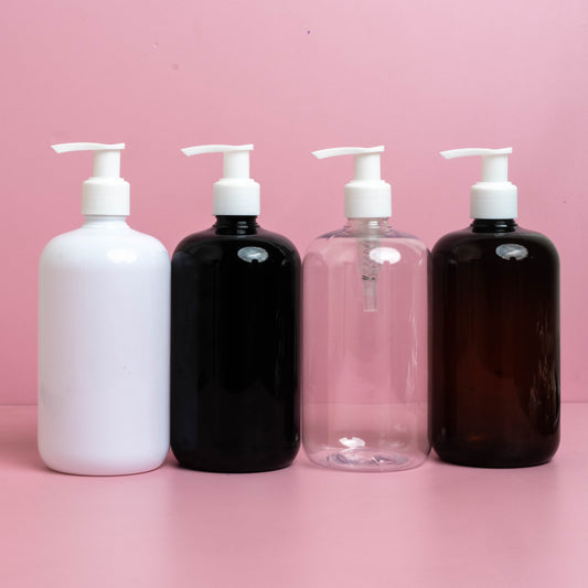 500Ml Short Pet Bottle With Old White Lotion Pump