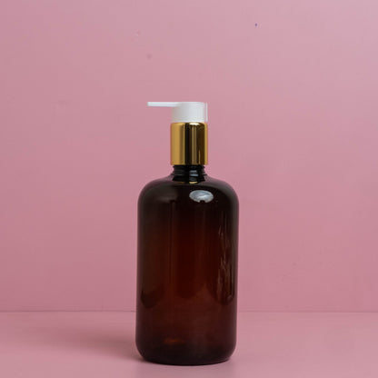 500Ml Short Pet Bottle With New Gold White Lotion Pump