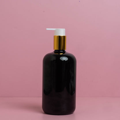 500Ml Short Pet Bottle With New Gold White Lotion Pump