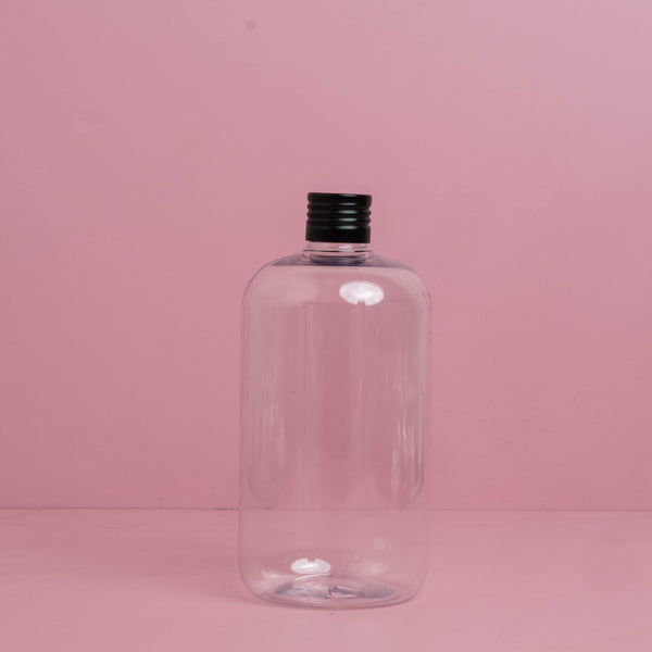 500Ml Short Pet Bottle With Matte Black Aluminium Screw Cap