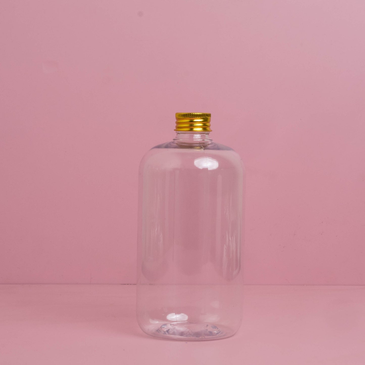 500Ml Short Pet Bottle With Gold Aluminium Screw Caps