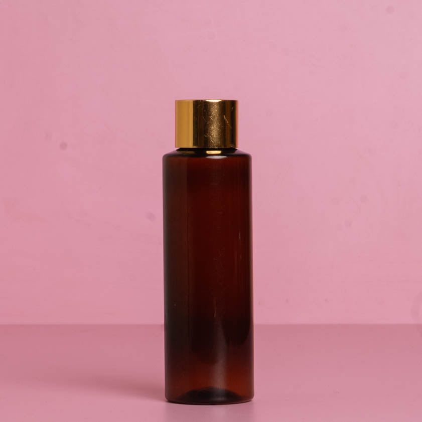 100Ml Pet Bottle With Gold Shinny Screw Caps