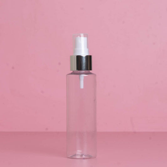 100Ml Pet Bottle With Silver Mist Spray