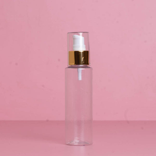100Ml Pet Bottle With Gold Treatment Pump