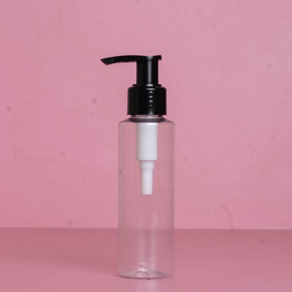 100Ml Pet Bottle With Old Black Lotion Pump