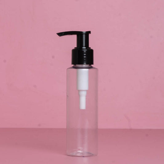 100Ml Pet Bottle With Old Black Lotion Pump