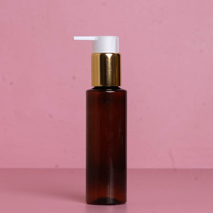 100Ml Pet Bottle With New Gold White Lotion Pump