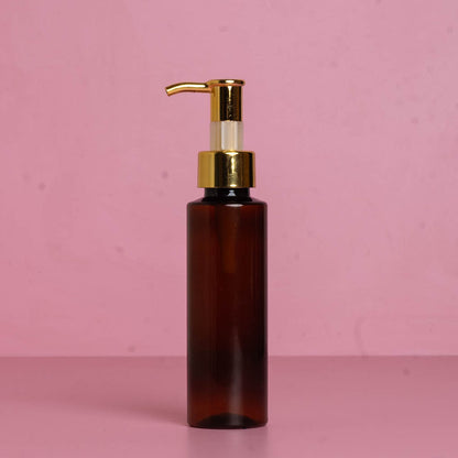 100Ml Pet Bottle With All Gold Luxury Pump