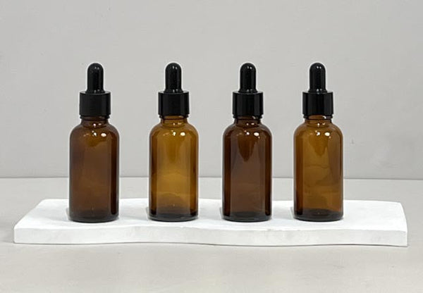 30Ml Glass Bottle With Black Smooth Tamper Proof Dropper (Round)