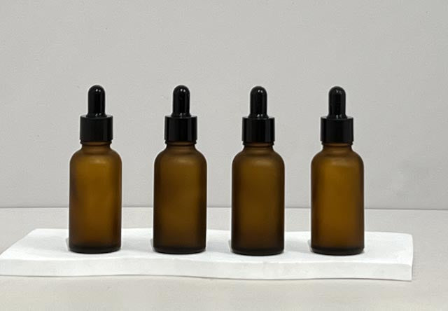 30Ml Glass Bottle With Black Smooth Tamper Proof Dropper (Round)