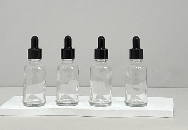 30Ml Glass Bottle With Black Smooth Tamper Proof Dropper (Round)