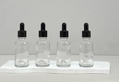 30Ml Glass Bottle With Black Smooth Tamper Proof Dropper (Round)
