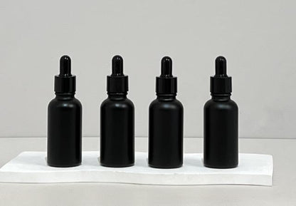 30Ml Glass Bottle With Black Smooth Tamper Proof Dropper (Round)