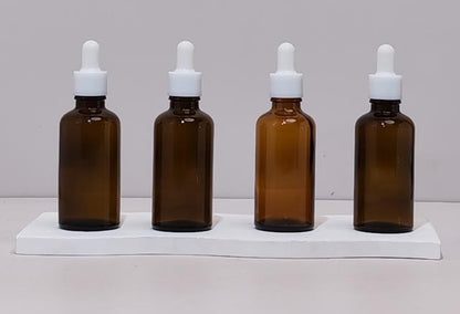 50Ml Glass Bottle With Plain White Dropper (Round)
