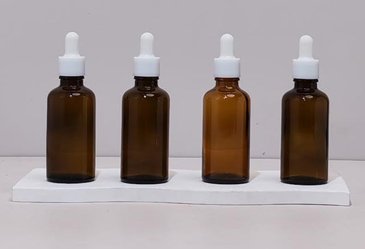 50Ml Glass Bottle With Plain White Dropper (Round)