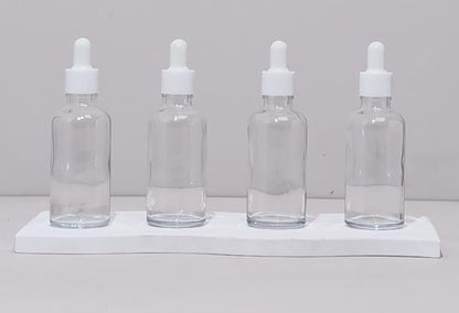 50Ml Glass Bottle With Plain White Dropper (Round)